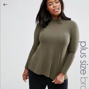 NEW LOOK Plus Rib Long Sleeve Top